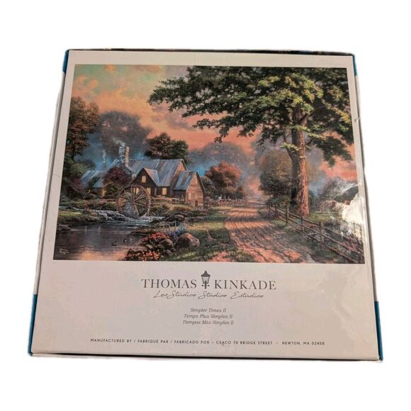 1000 Piece Cottage Landscape Thomas Kinkade Simpler Times II Ceaco Puzzle 2020 - Picture 3 of 3
